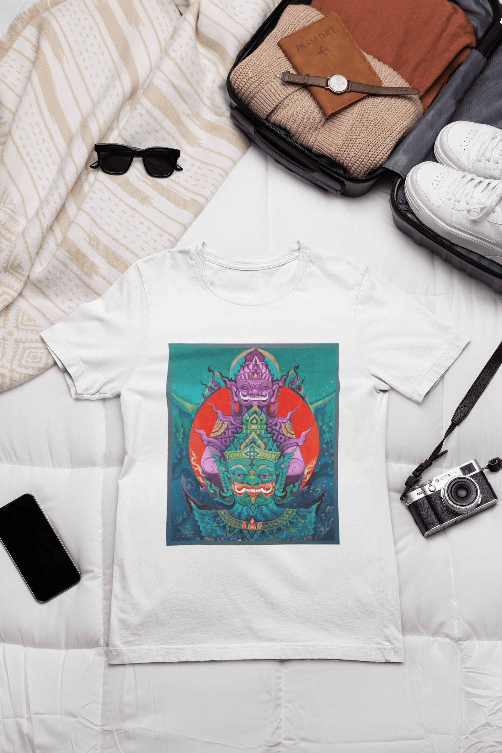 outfit-mockup-of-a-bella-canvas-t-shirt-placed-on-a-bed-next-to-a-vintage-camera-m37445 (1)