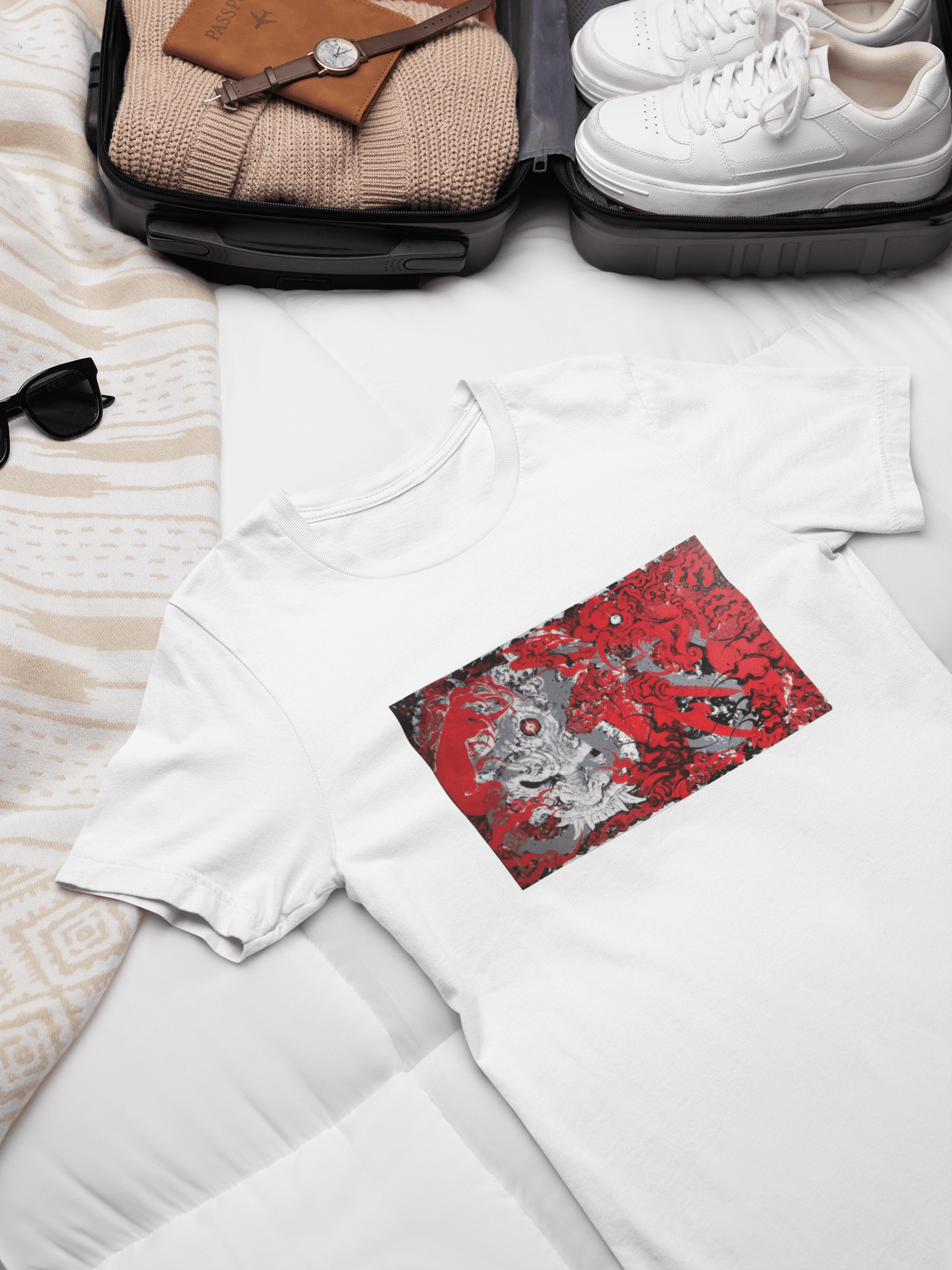travel-themed-mockup-featuring-a-bella-canvas-t-shirt-with-a-nice-outfit-m37446